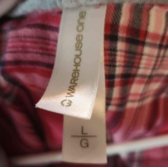 Y2k grunge red plaid zip up shirt with hoodie - Picture 3 of 3